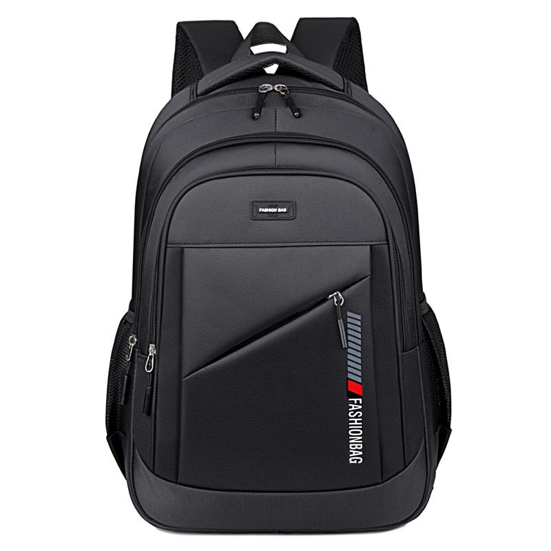 Schoolbag1011 New Simple Men's Lightweight Backpack Large Capacity Student School Bag Business Travel Urban Leisure Backpack