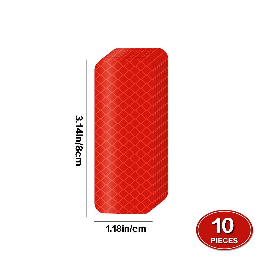 10 Reflective Stickers, Warning Safety Reflective Stickers, Pet Safety Warning Stickers 1.18 X 3.25inch Waterproof Night Vision Stickers, Suitable