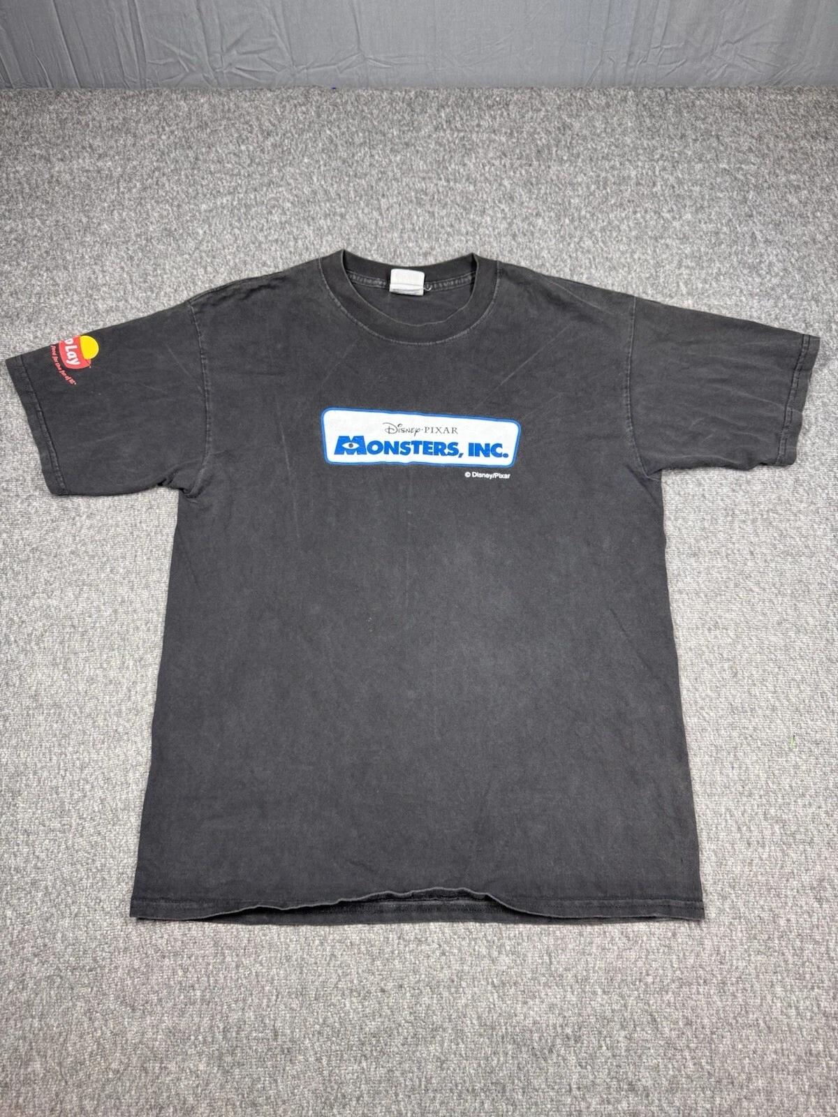 Monsters Inc Promo Shirt Mens Size L Black We Scare Because We Care XL