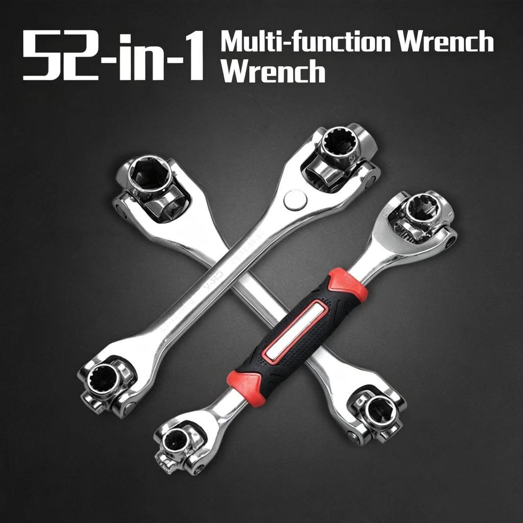 Original Multifunctional Wrench, Universal Rotating Head Wrench for Car Tire Disassembly and Maintenance