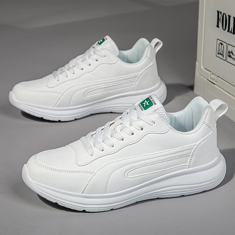 Men's Shoes New Leather Trendy Casual Board Shoes for Men and Women Versatile White Shoes for Students Soft Sole Comfortable Running Sports Shoes