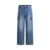 NVG·YOUNG Men's Loose Straight Denim Jeans