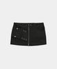 ETRE AU SOMMET Front Zip Belt Detail Mini Skirt (Black)