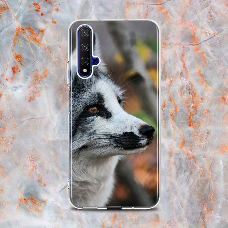 Roztomilý silikonový kryt na telefon polární liška pro Honor 20 20S 20E 8 8A Prime 8X MAX 8C 8S 7A 7C 7S Pro
