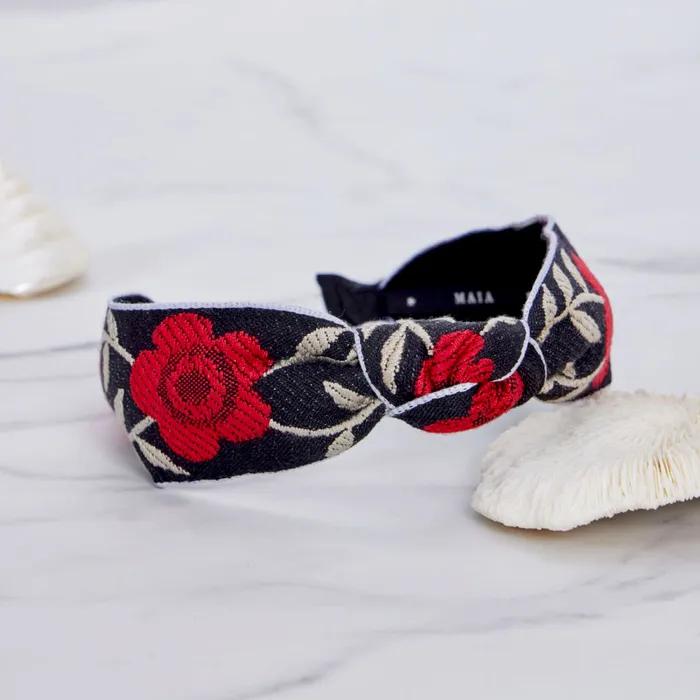 Maia Vine Rose Fluorescent Headband-Orange