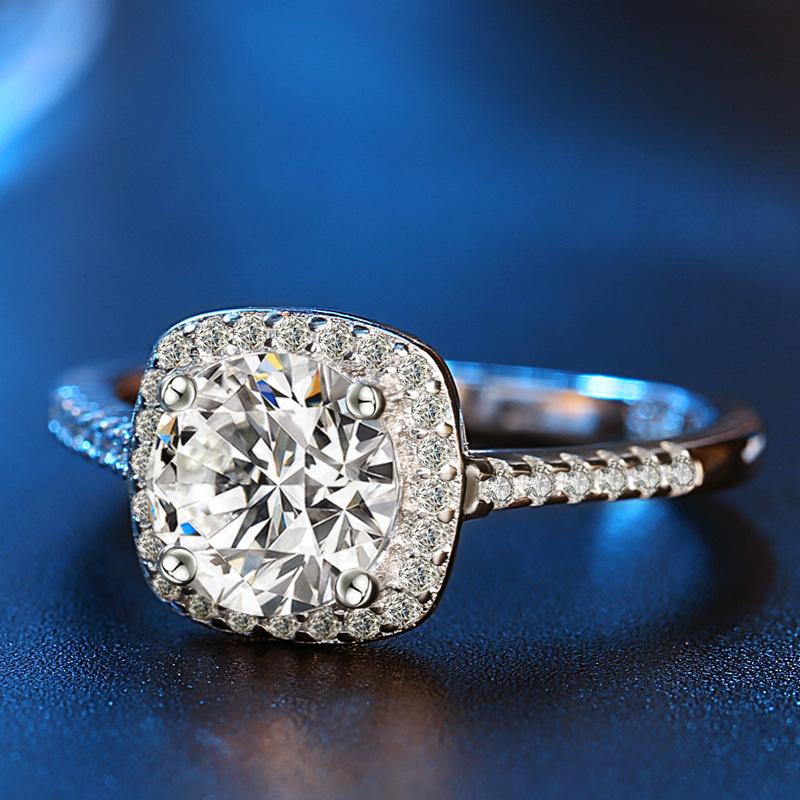 Time Inlaid Zircon Ring Diamond Ring Female