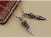 Ethnic Vajra Pendant Necklace, Thai Silver, S925 Sterling, Unisex Jewelry Charm