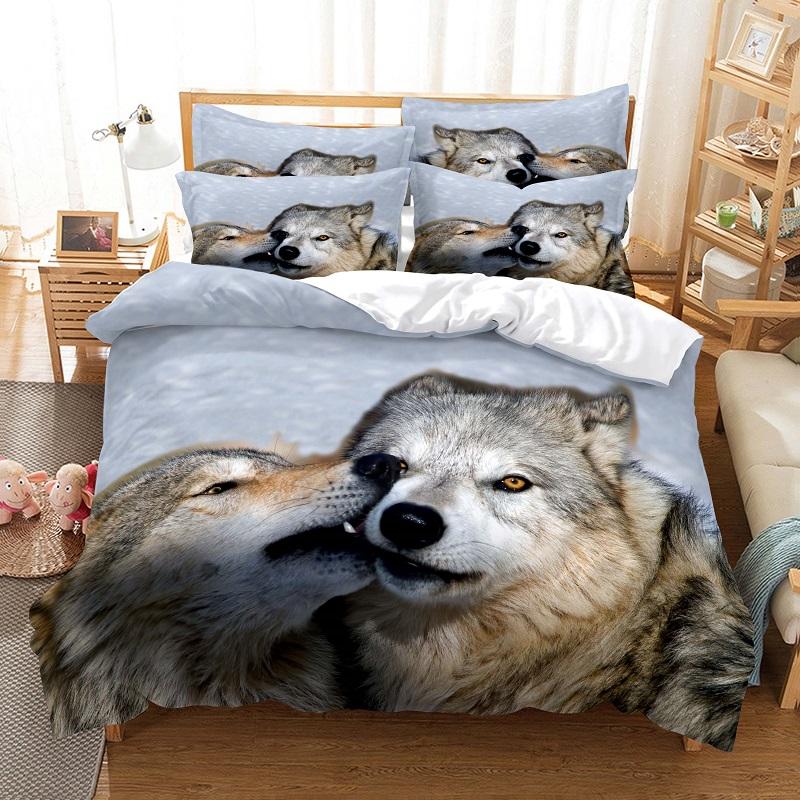 Animal Bedding Collection Duvet Cover Collection 3D Bedding Black LeopardCat Digital Printing With Bed Linen Queen Size Bedding Collection Fashion
