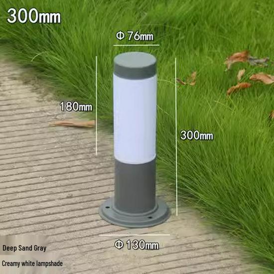 Stainless Steel LED Garden Lights - Waterproof Outdoor Cylindrical Ground Lights for Villas and Courtyards.