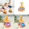 Cartoon Tiger And Deer Animal Inertial Lightup Toy Car For Toddlers And Early Learning