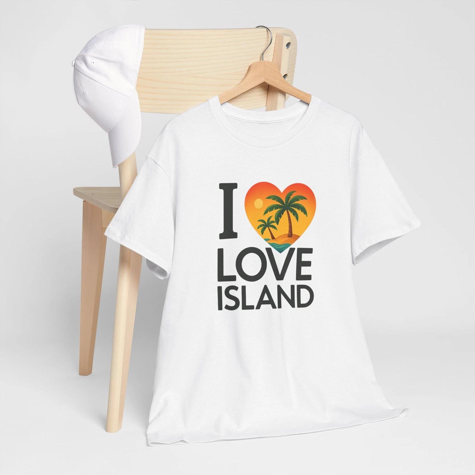 

Футболка I Heart Love Island Унисекс - Идеально для пляжных дней, Лета - Подарки для фанатов L