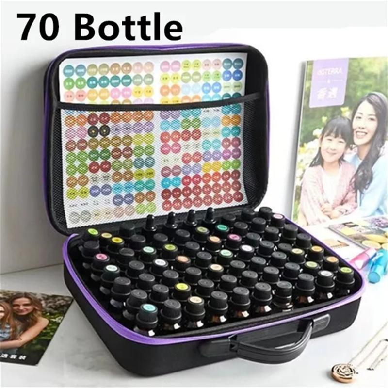 

1 шт. Сумка для хранения лака для ногтей на 70 флаконов 5 мл 10 мл 15 мл, чехол для эфирных масел, сумки-органайзеры для хранения эфирных масел, сумка-тоут, дорожная сумка фиолетовый