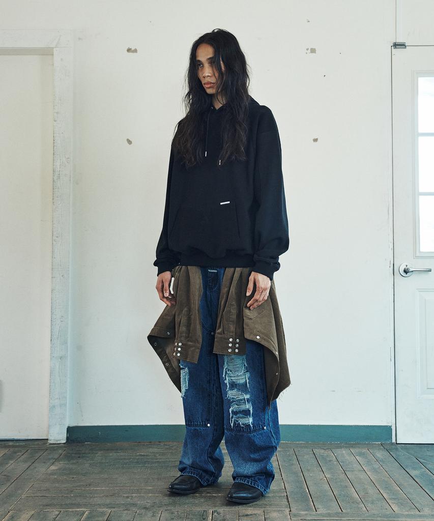 Cut-Off Hoodie Black