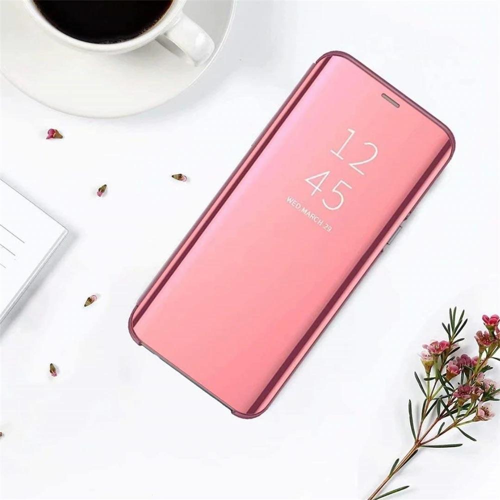 Luksus Smart Etui til Samsung Galaxy A57 A56 A37 A17 A55 A54 A34 A15 A53 A34 A33 A14 A73 Spejl Læder Smart Flip Stand Cover