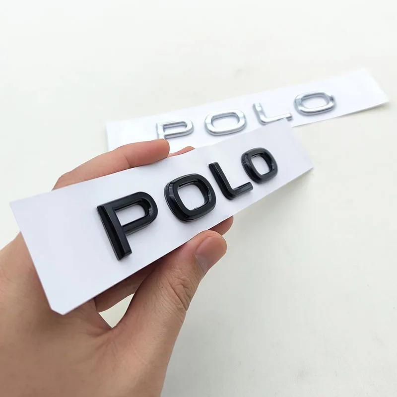 LMN1 2026 Hot VOLKSWAGEN 3D ABS Chrome Black Logo Polo Emblem Letters Badge Car Rear Trunk Sticker For VW Polo MK7 MK8 GTI 2019-2025