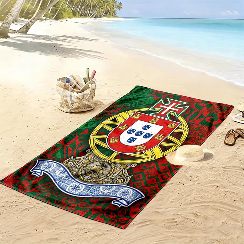 Ehre des Erbes: Emblem Tradition Strandtuch weich Tragbar für Reisen Saugfähiges Badetuch schnell trocknendes Badetuch Outdoor Pooltuch Mode Strand