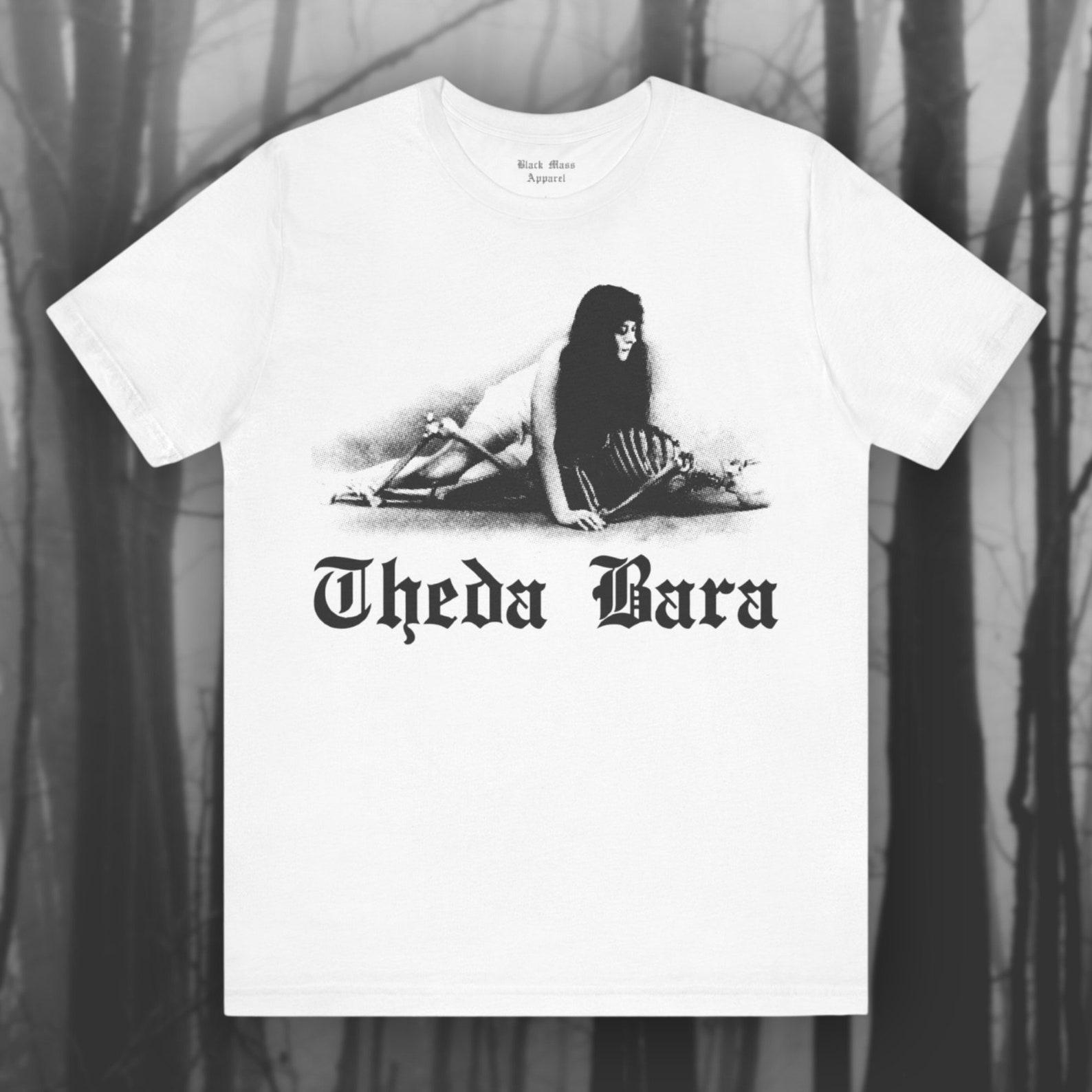Theda Bara, Gothic T-Shirt, Femme Fatale, Actress Shirt, Vampire Girl T-Shirt, Goth Fashion, Old Hollywood Unisex Jersey Short Sleeve Tee L