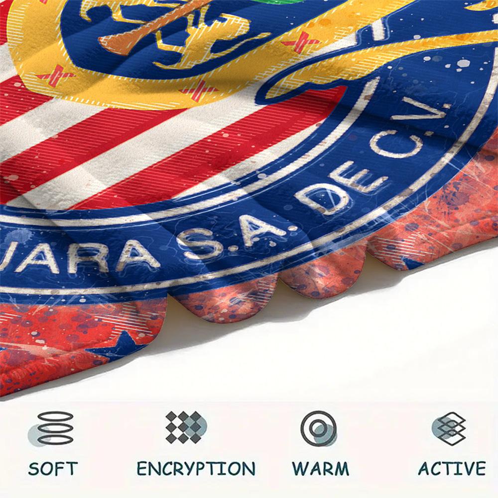 Club Deportivo Guadalajara  Print Flannel Blanket, High quality Comfortable for All Seasons, Home Decor, Warmth and Comfort
