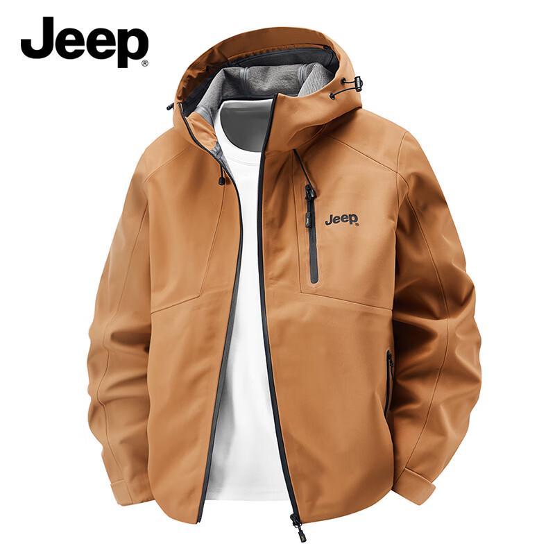 Jeep Men's Windproof Warm Soft Shell Outdoor Jacket
