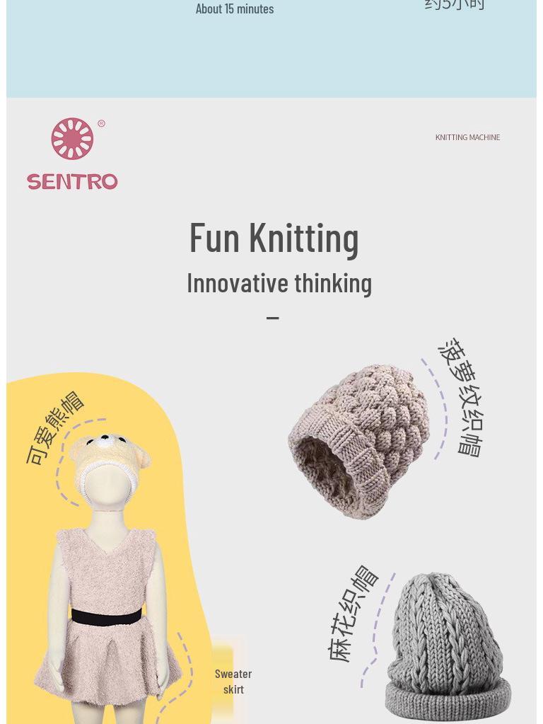 840A Grenzüberschreitende 40-Nadel Sternzylinder DIY Handkurbel Wollstrickmaschine für Eltern-Kind-Interaktion.