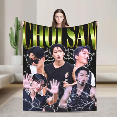 ATEEZ Choi San Blanket Quality Super Soft  Throw Blanket Spring Travel Outdoor Funny Bedspread