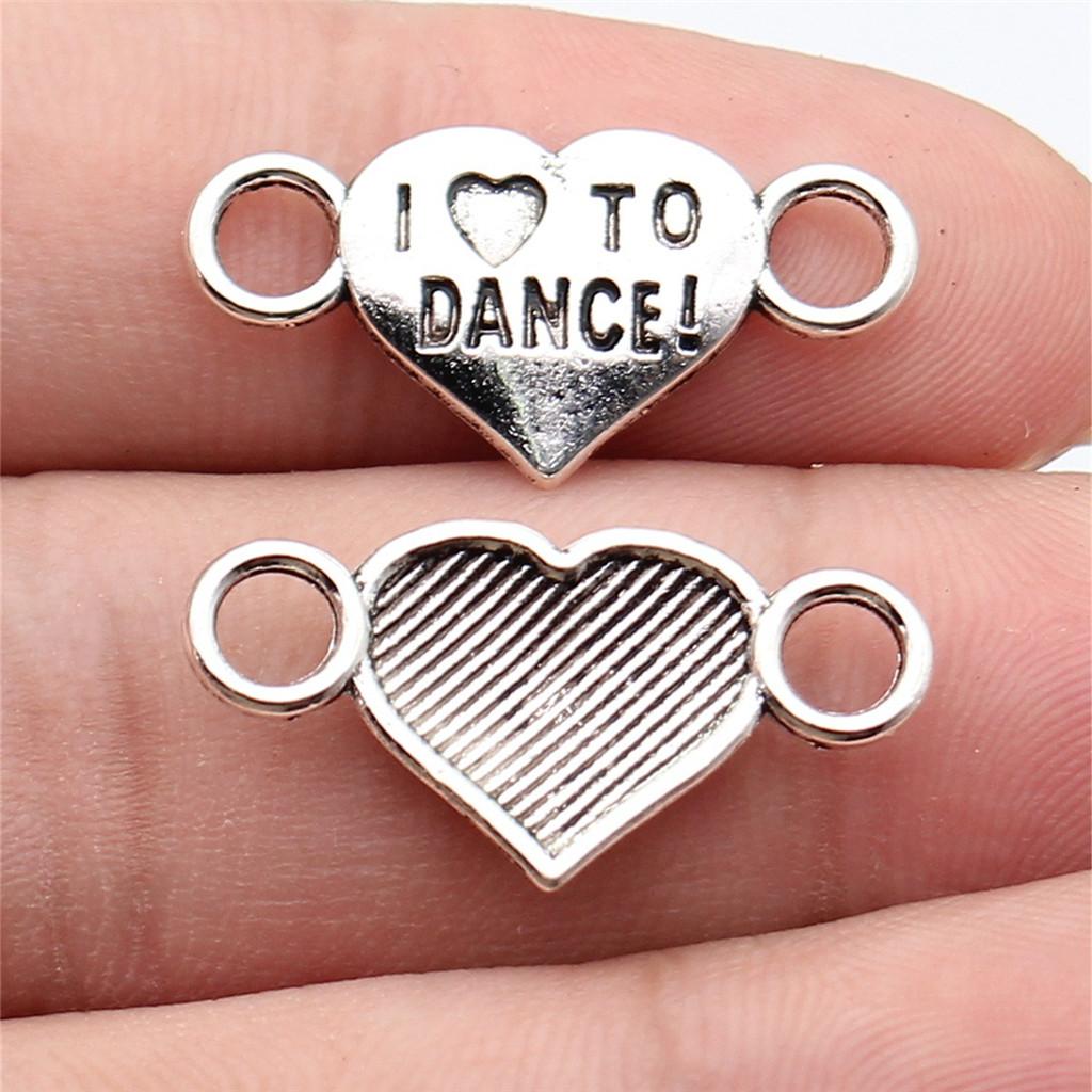 Heart Connectors Love Symbol Antique Bronze Zinc Alloy Jewelry Making DIY Jewelry Making Style Pendant Connectors