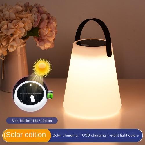 New LED solar desk light, portable light, induction charging night light, garden yard light, outdoor atmosphere camping light