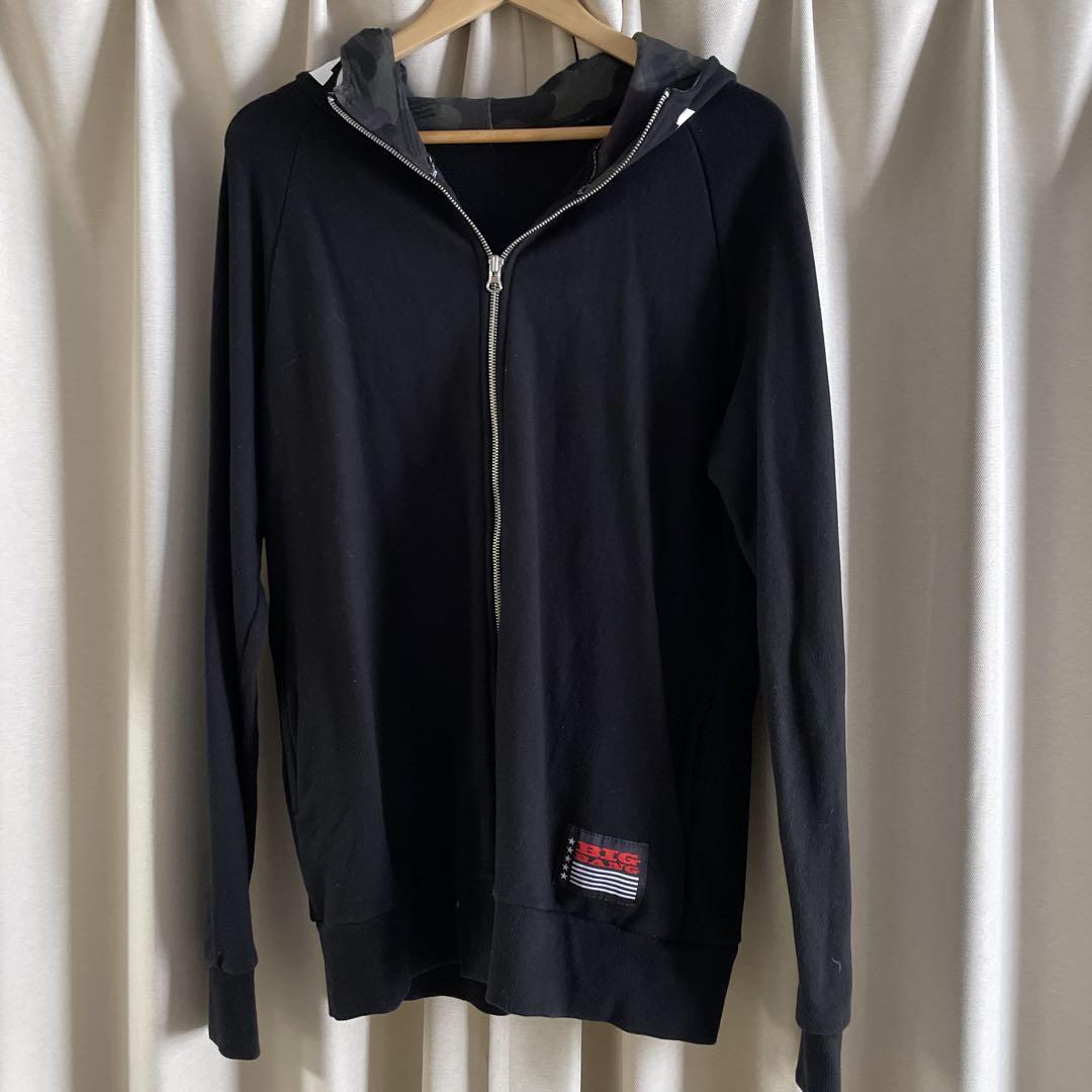 

[USED] BIGBANG MADE Full-Zip Hoodie with Hood, Size L, Black
