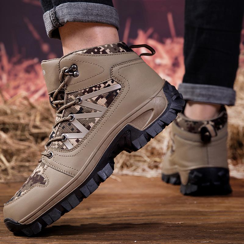 New High-top Outdoor Shoes Men's Hiking Shoes Women's Hiking Shoes Waterproof and Non-slip Sports Shoes Breathable Travel Shoes Men