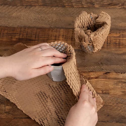 HEADS MKR-RO2 Honeycomb Cushion Paper, Brown Kraft Paper, 38cm Wide X 50m Roll, 1 Roll