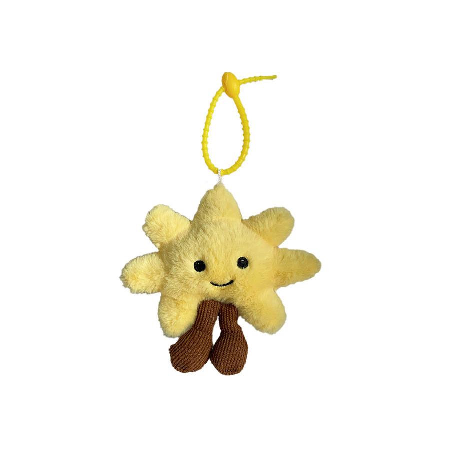 Sun Plush Shape Doll Pendant Key Chain Decor For Birthday Gifts Collectors And