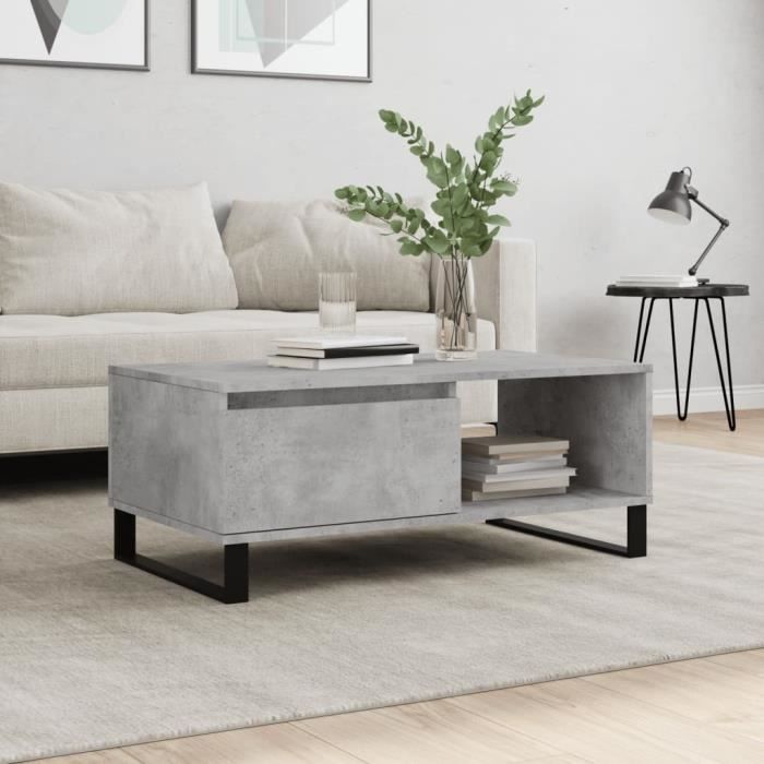VidaXL Coffee Table Concrete Grey 90x50x36.5 Cm Engineered Wood 830576