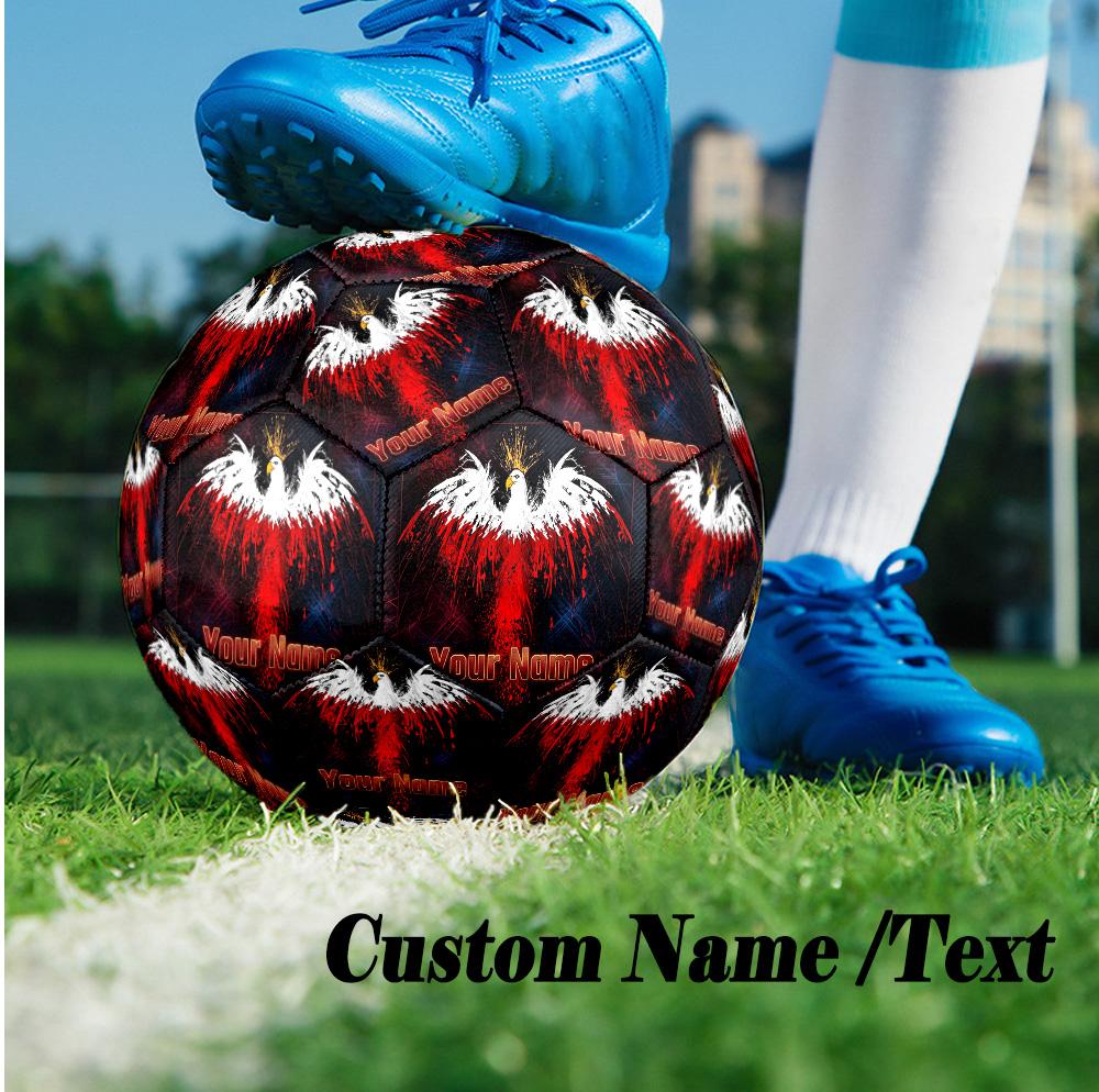 Size 5 Football Custom Name Text, Outdoor Training Soccer BallPoland