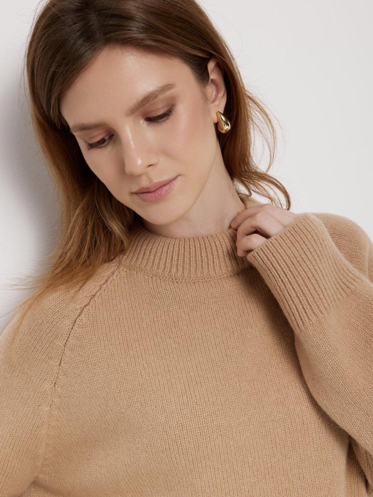 Round Neck Pullover for Women Autumn Winter Relaxed Fit Knitted Wool Jumper Simple Knitwear for Ladies Luxurious Relaxed-fit Slimming Versatile Top