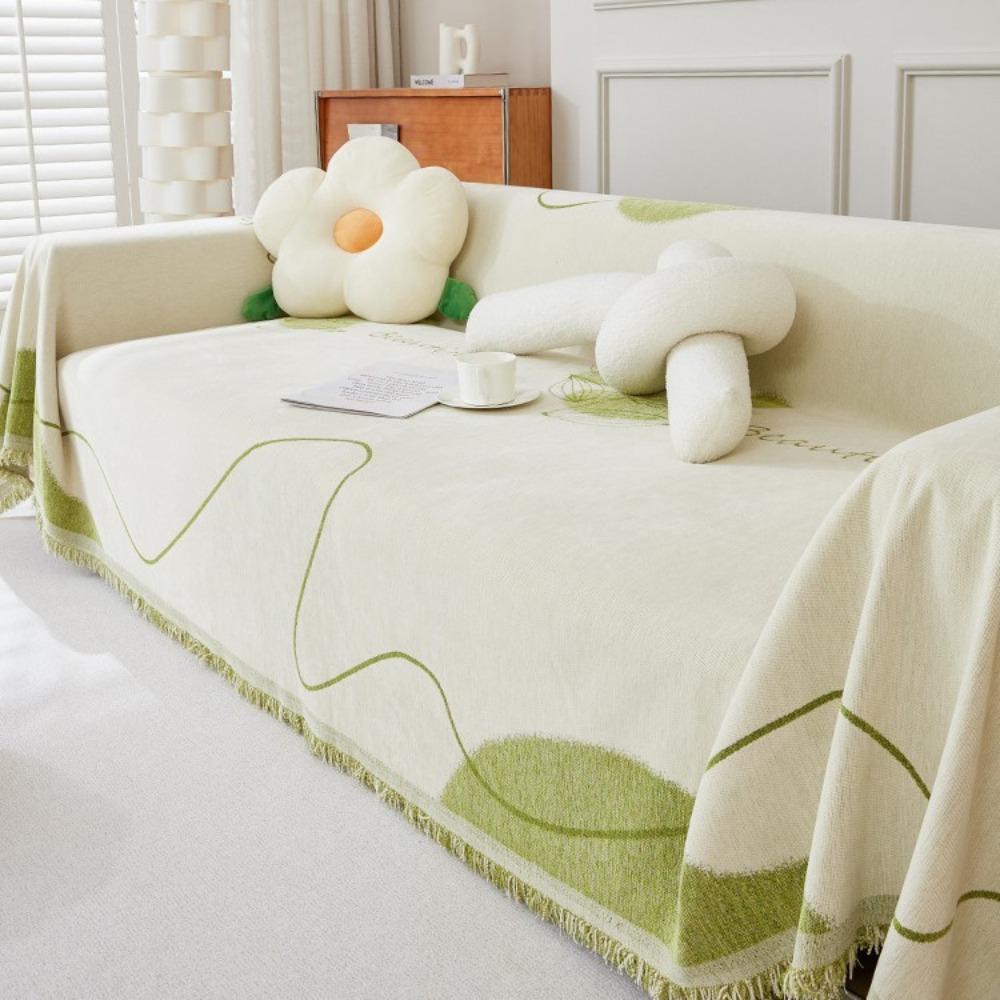 Anti-cat scratch sofa cover, simple modern chenille dust-proof four-season universal seat cushion cover, full cover cloth towel blanket