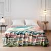 "Geisha in Cherry Blossom Garden with Mt Fuji" Flannel blanket for bedroom, living room, sofa, and nap sofas.