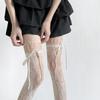 Women JK Lace Bow Tie Hollow Out Stockings Sexy Flower Bottoms Socks Women Pantyhose Tights Night Club Cosplay Party Accessories