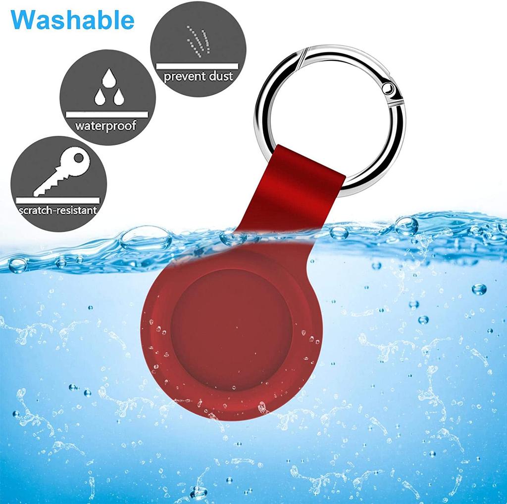 Silicone Case for Apple Airtags Cover Protective Shell Tracker Accessories Anti-scratch Sleeve Keychain For Apple Air Tag Case