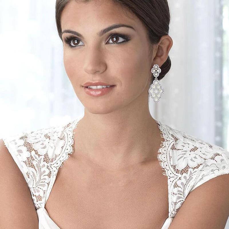 Baroque Earrings for Women, Bridal Style High-end Dress Accessories, Personalized Lady Popular Models