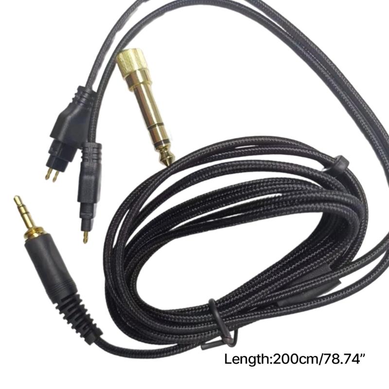 Reliable Extension Wire Upgrades Cable for HD580 HD600 HD650 HD660S Headsets Cord for Improved Connection 200cm