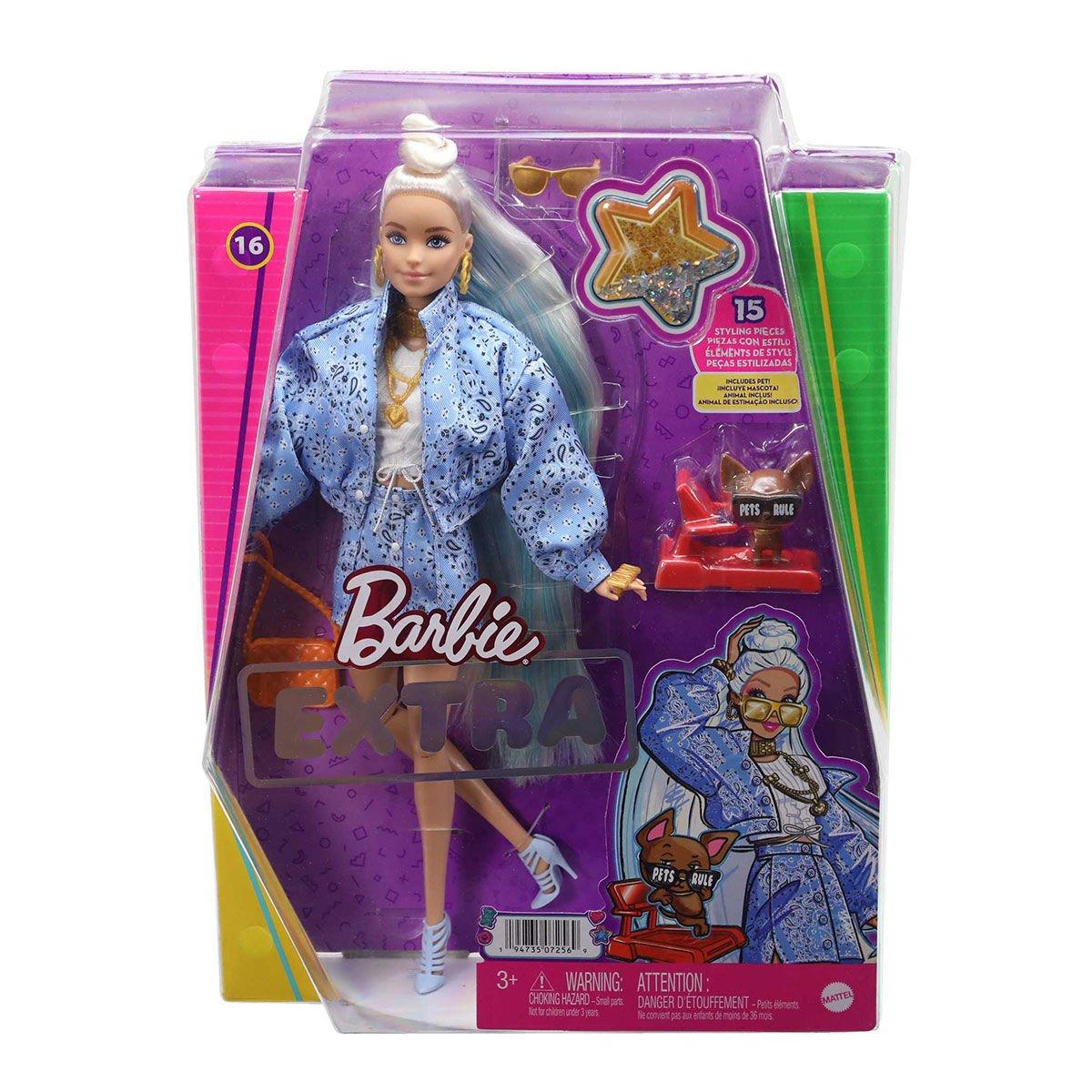 

HHN08 Barbie Extra - кукла в синем костюме