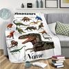 Dinosaur Species Customize Your Name Blanket Warm Comfortable And Soft Blankets Are Suitable For Home Lunch Break Blanket Office Sofa Sofa Gift To