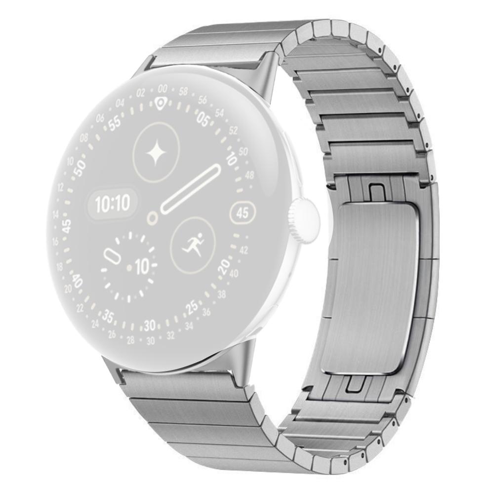 For Google Pixel Watch 4 45mm/3 45mm Watch Band 1-Bead Stainless Steel Wrist Band