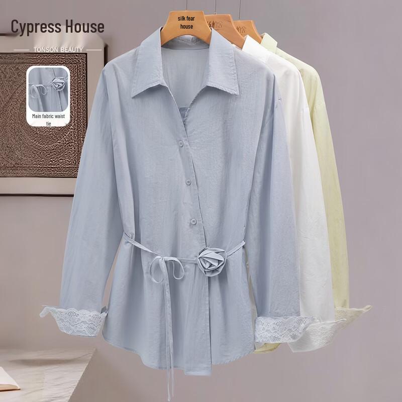 Women s Elegant Tencel Blend Lapel Shirt S