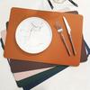 Placemat Nahk Kodu Kahepoolne ristkülikukujuline isoleeritud lauamatt Restoran Hotel Western Food Mat Veekindel Plcae Mat