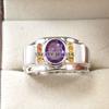 Amethyst Oval Cut Gemstone With 925 Sterling Silver Ring For Men's #A706 JL375658937932