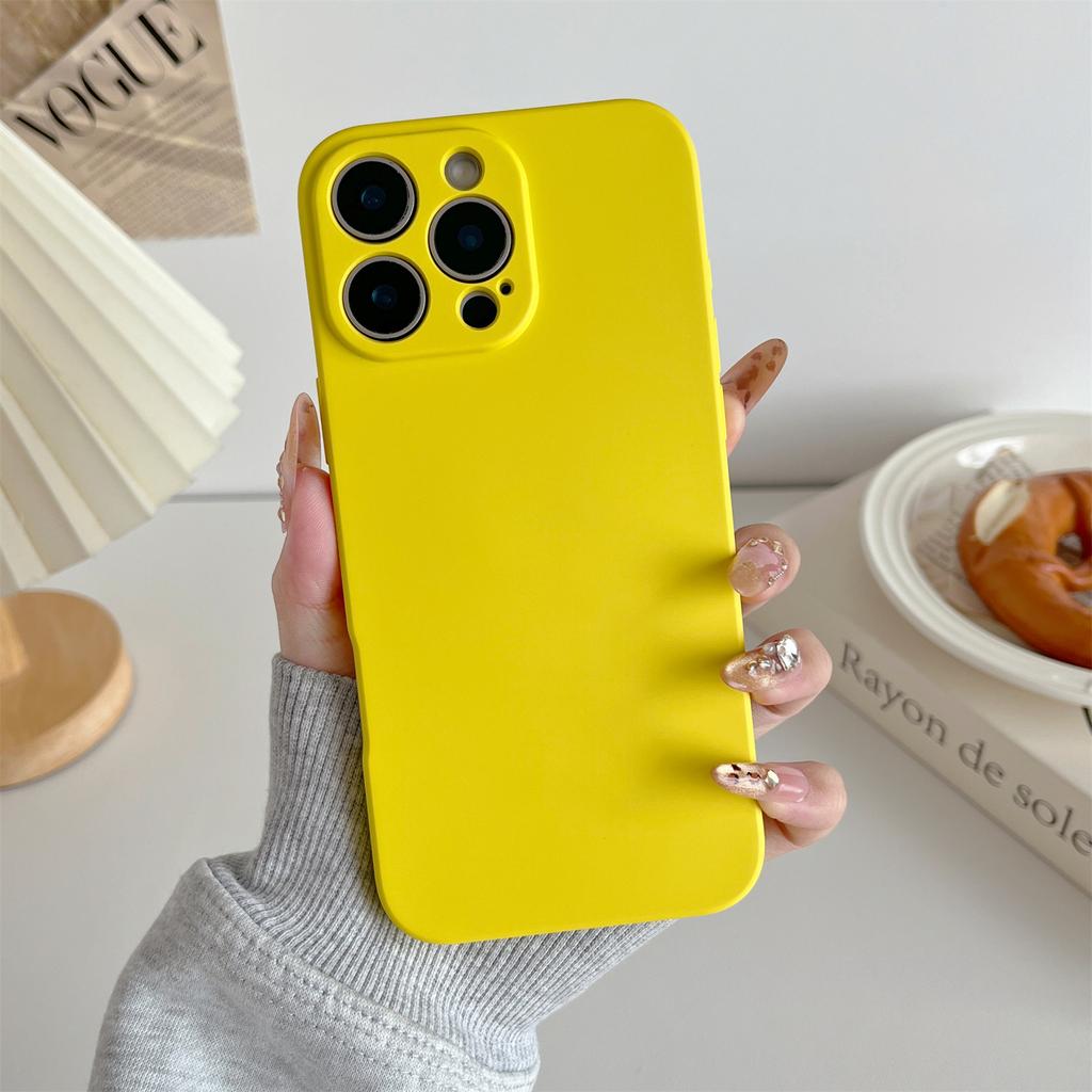 For iPhone 16 Pro Phone Back Case Scratch Resistant Silicone Mobile Cover