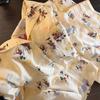 Cartoon Girl Pajamas Spring and Autumn Cardigan Lapel Long-sleeved Trousers Suit Lazy Wind Can Be Worn Outside Loungewear