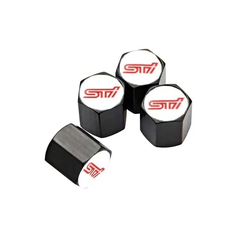 For Subaru STI XV WRC WRX BRZ FORESTER IMPREZA LEGACY OUTBACK 4PCS Metal Car Wheel Air Covers Rustproof Tire Valve Caps Y15