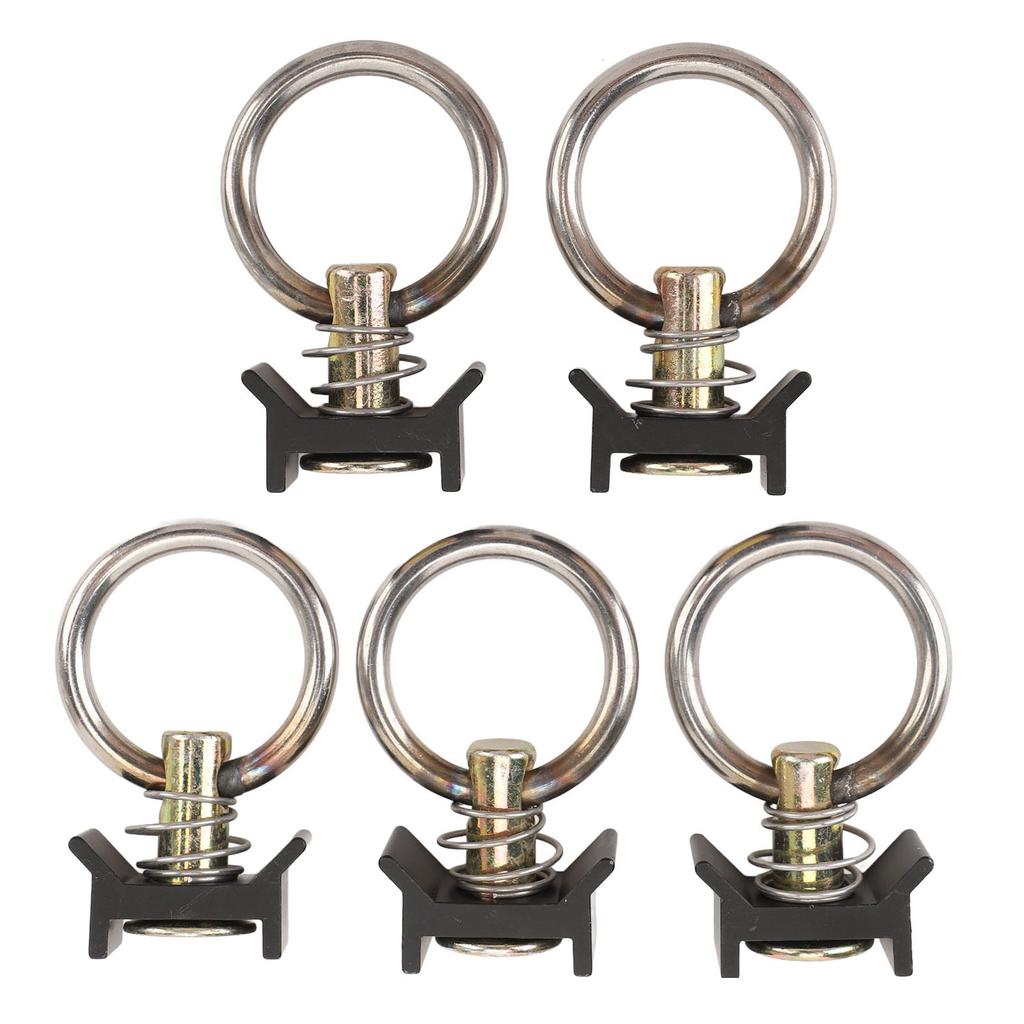 5 Stück L-Schiene Zurrpunkt Einzelner Bolzenbeschlag Vielseitiger Sicherer Befestigungspunkt Zurrpunkt Befestigungshaken für LKW-Ladefläche